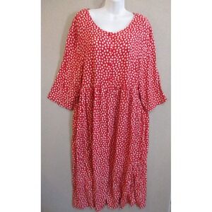 Vintage MG (Maygene) Red Polkadot Dress Size 16W With Pockets Made in USA